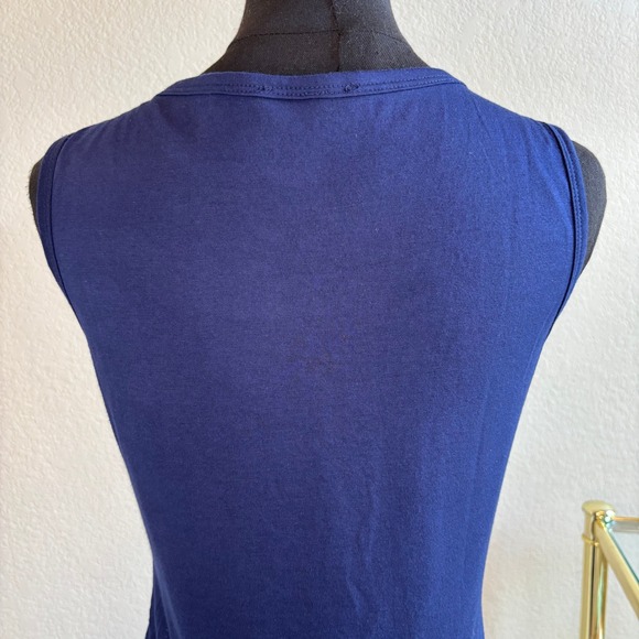 BTFBM‎ Size S Ruched Bodycon Dress Sleeveless Tank Style Navy Blue Mini Casual - Picture 13 of 16